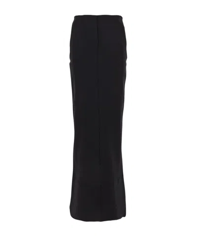 Jacquemus Rear Slit Maxi Skirt In Black