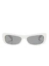 Jacquemus The Capri Rectangular Sunglasses In White