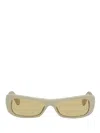 Jacquemus Rectangular Frame Uv Protection Tinted Lenses In Beige