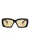 Jacquemus Rectangle-frame Sunglasses In Black