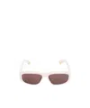 Jacquemus Cream Pilota Sunglasses In Brown