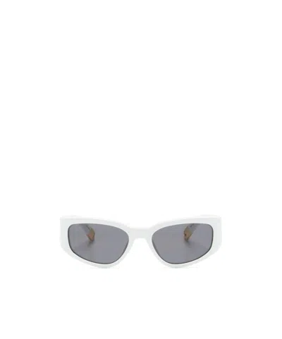 Jacquemus Rectangle-frame Sunglasses In White
