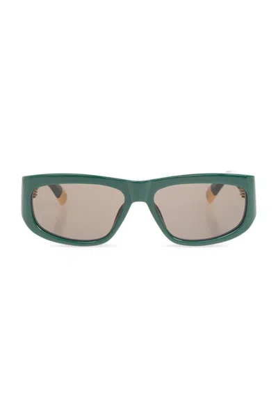 Jacquemus Pilota Square-frame Sunglasses In Green