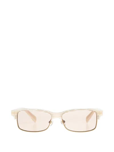 Jacquemus Rectangle-frame Sunglasses In Brown