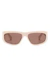 Jacquemus Rectangle-frame Sunglasses In Pink
