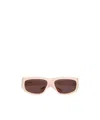 Jacquemus Rectangular Frame Sunglasses Dark Lenses In Red