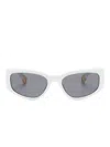 Jacquemus Rectangle-frame Sunglasses In White