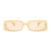 Jacquemus Pear Rectangular Frame Sunglasses In Neutral