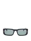 Jacquemus Rectangle-frame Sunglasses In Green