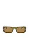 Jacquemus Rectangle-frame Sunglasses In Green