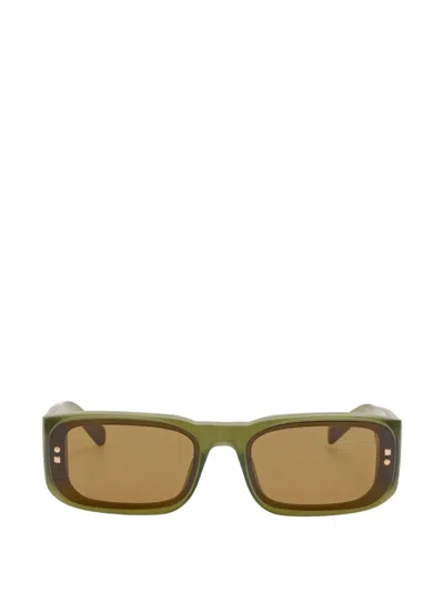 Jacquemus Rectangle-frame Sunglasses In Green