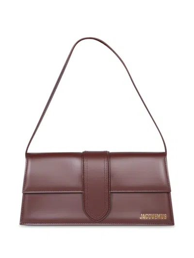 Jacquemus Womens Midnight Brown Le Bambino Long Leather Shoulder Bag