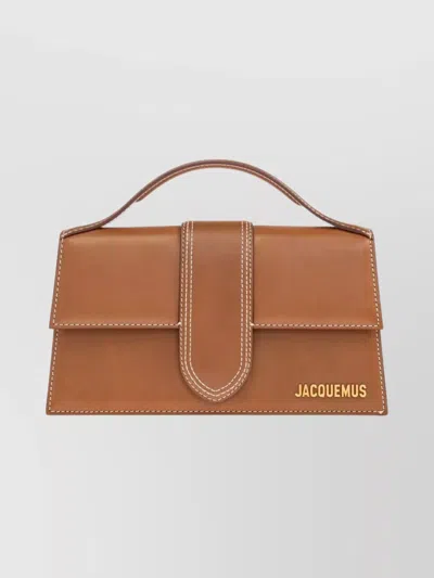 JACQUEMUS RECTANGULAR CALF LEATHER SHOULDER BAG