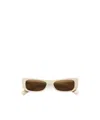 Jacquemus Les Lunettes Capri Rectangular Cat-eye Sunglasses. In Brown