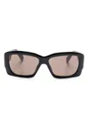 Jacquemus Rectangular-frame Sunglasses In Black