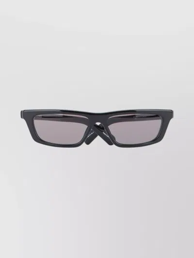 Jacquemus Rectangular Frame Sunglasses Dark Lenses In Black