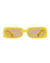 Jacquemus Rectangle Frame Sunglasses Sunglasses In Yellow