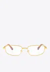 Jacquemus Rectangular-framed Optical Glasses In Gold