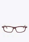 Jacquemus Rectangular-framed Optical Glasses In Transparent