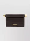Jacquemus Rectangular Leather Clutch And Chain Strap