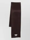 Jacquemus Rectangular Scarf Soft Texture Design In Brown