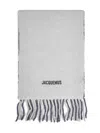 Jacquemus Rectangular Scarf In Gray