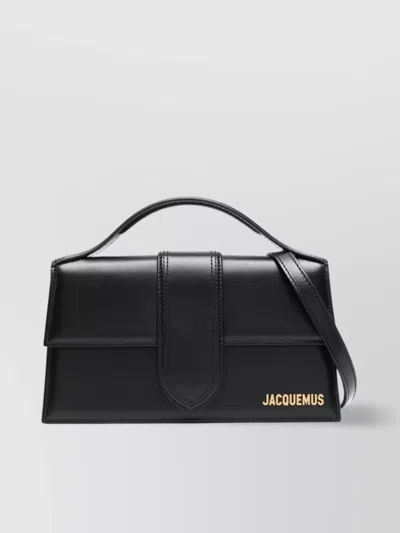 Jacquemus Rectangular Shape Shoulder Bag With Detachable Strap In Black