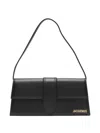 Jacquemus Rectangular Silk And Nylon Shoulder Bag In Black