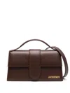 Jacquemus Rectangular Structured Silk-blend Handbag In Burgundy