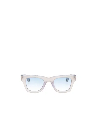 Jacquemus Rectangular Sunglasses In White