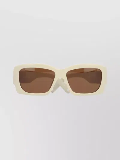 Jacquemus Rectangular Sunglasses With Thick Arms And Gold Detail