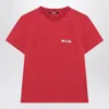 Jacquemus Round Neck Short Sleeve T-shirt In Red
