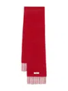 Jacquemus Wool Blend Scarf Scarves And Foulards Red In Red