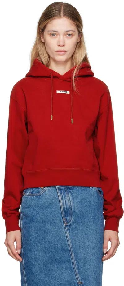 Jacquemus The Grosgrain Hoodie In Red