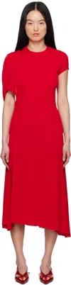 Jacquemus The Salerno Open Back Midi Dress In 470 Red