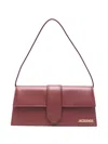 JACQUEMUS RED LE BAMBINO LONG LEATHER SHOULDER BAG