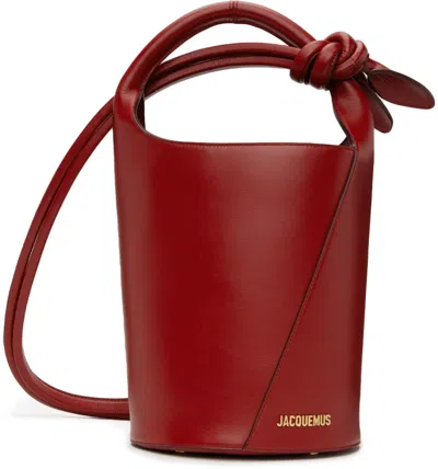 Jacquemus Red 'le Petit Tourni' Bag In 480 Dark Red