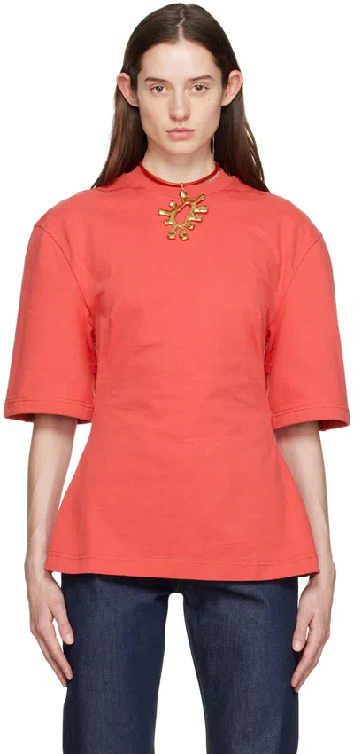 Jacquemus Red 'le T-shirt Camisa' T-shirt In 470 Red