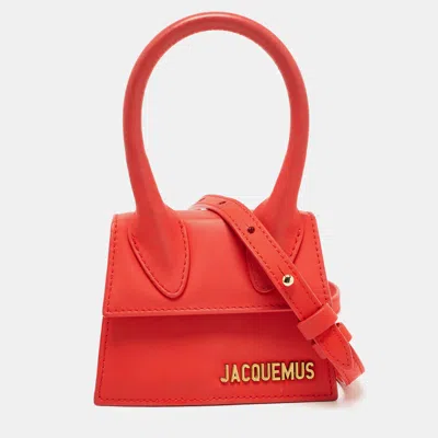 Pre-owned Jacquemus Red Leather Le Chiquito Mini Bag