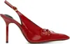 Jacquemus Les Slingbacks Cubisto Leather Slingback Pumps In 471 Red 1