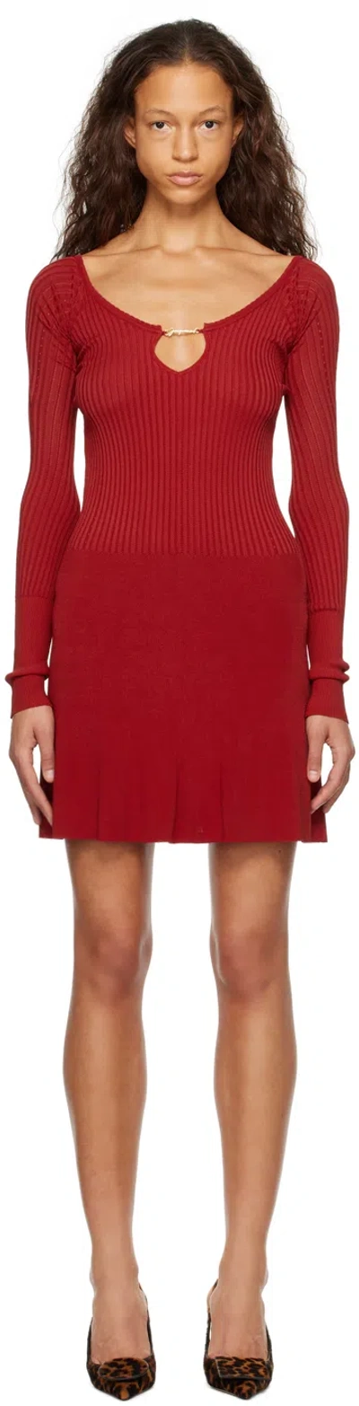 Jacquemus La Pralù Mini Dress In Red