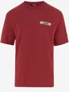 Jacquemus Round Neck Short Sleeve T-shirt In Red