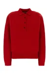 Jacquemus Red Polo Sweater In Red