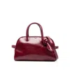 Jacquemus Vibrant Red Leather Handbag With Structured Silhouette In Burgundy