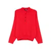 Jacquemus Merino Wool And Cashmere Polo Shirt Knitwear Red In Red