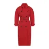 Jacquemus Belted Trench Coat With Structured Collar In Red