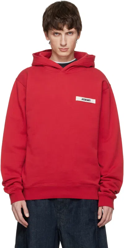 Jacquemus Le Sweatshirt Gros Grain In Red