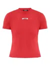 Jacquemus Ribbed Neckline Crew Neck Short Sleeves In Red