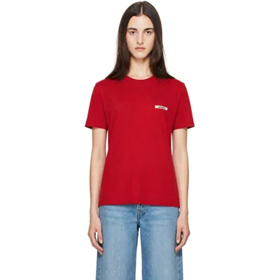Jacquemus Red 'the Gros Grain' T-shirt In 471 Red 1