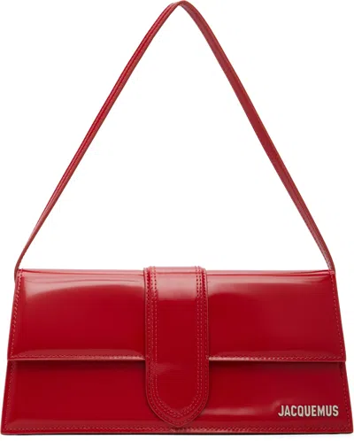 JACQUEMUS RED 'THE LONG BAMBINO' BAG